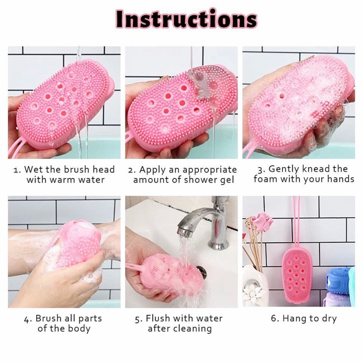 Silicone Bubble Bath Brush, Double Sided Soft Deep Cleaning Bubble Brush, Fast Foaming Full Body Spa Baby Showar Brush Silicone Bubble Bath Brush, Double Sided Soft Deep Cleaning Bubble Brush, Fast Foaming Full Body Spa Baby Showar Brush